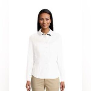 NWT Women’s White Button-Down Work Shirt, Size XL